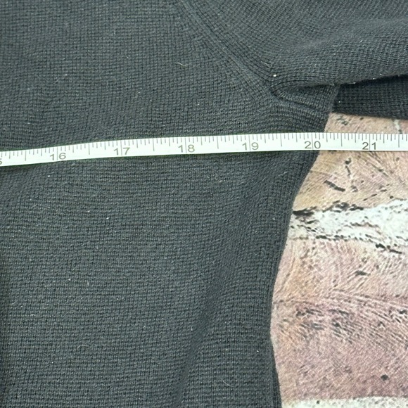 J Crew Black Cotton Knit Blazer Jacket Cardigan Button Front Women's M - Picture 9 of 12